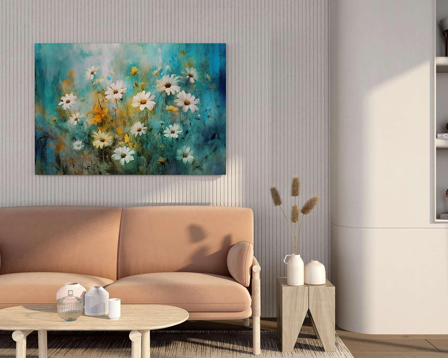 Flower Paintings For Wall Decoration With Frame Canvas Painting For Living Room Bedroom Home Office & Hotels (34 inch x 22 inch)