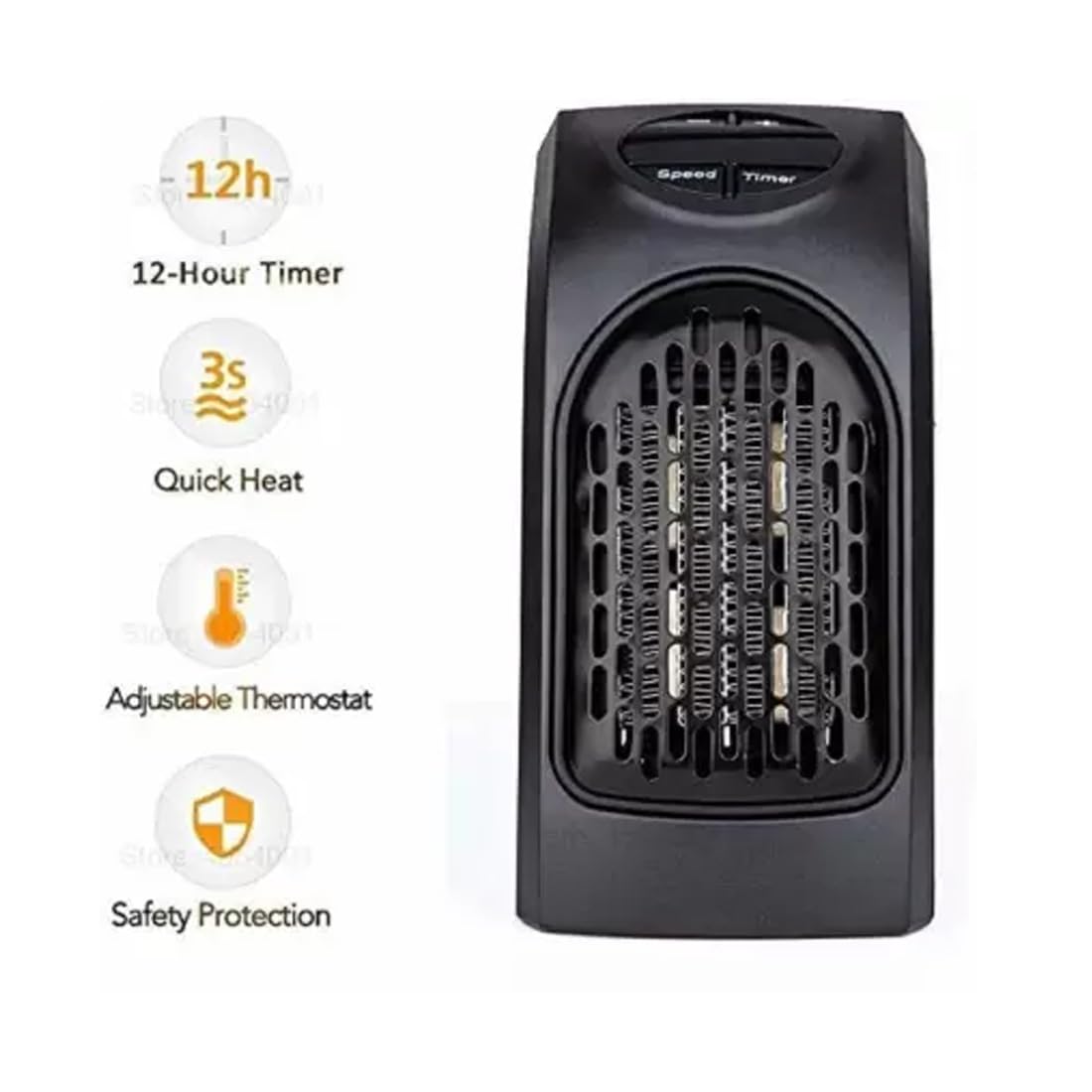 Handy Wall-Mounted Electric Convector Heater | Energy-Saving Small Indoor Room Heater 400W