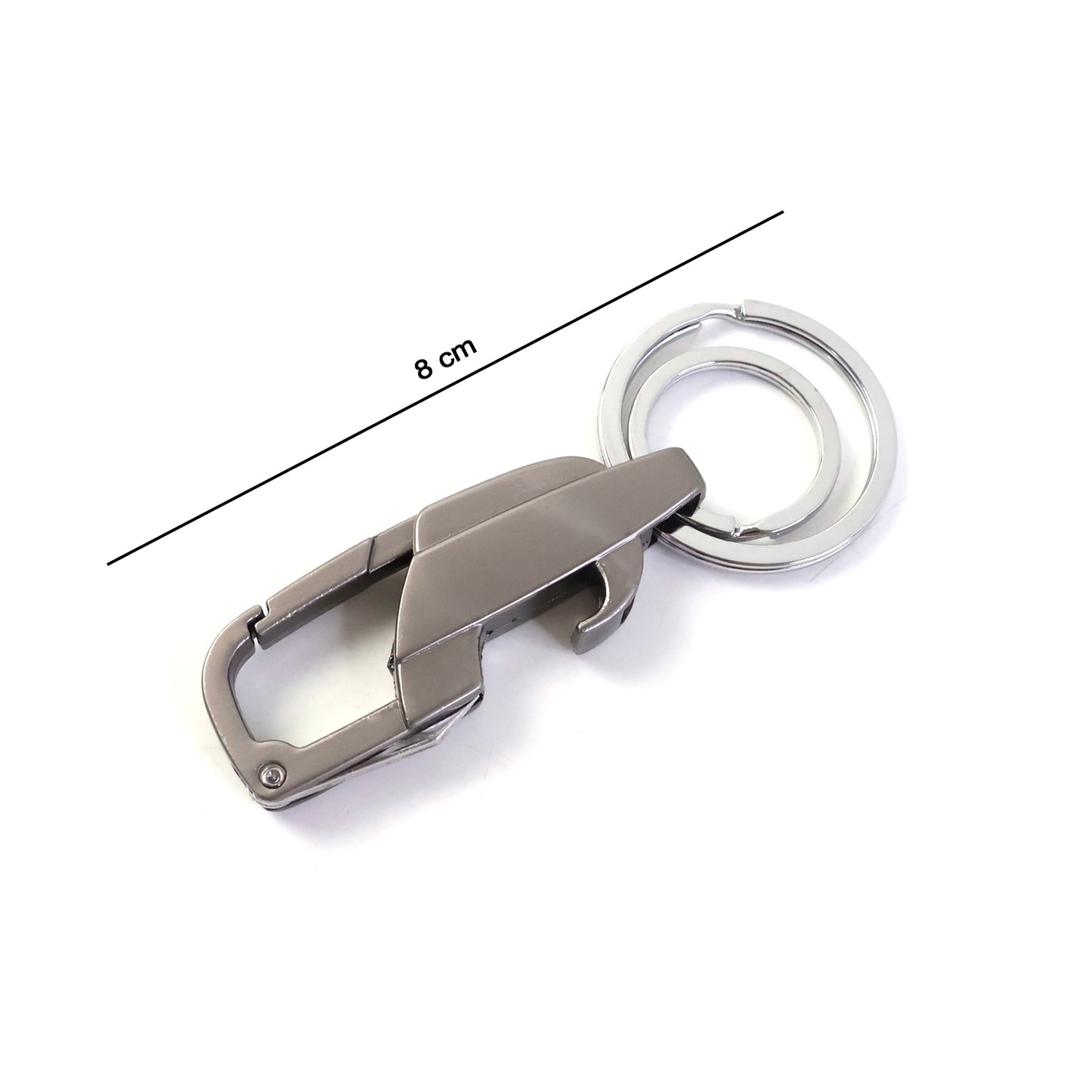 Heavy Duty Metal Key Holder With Secure Lock Keychain (1 Pc)
