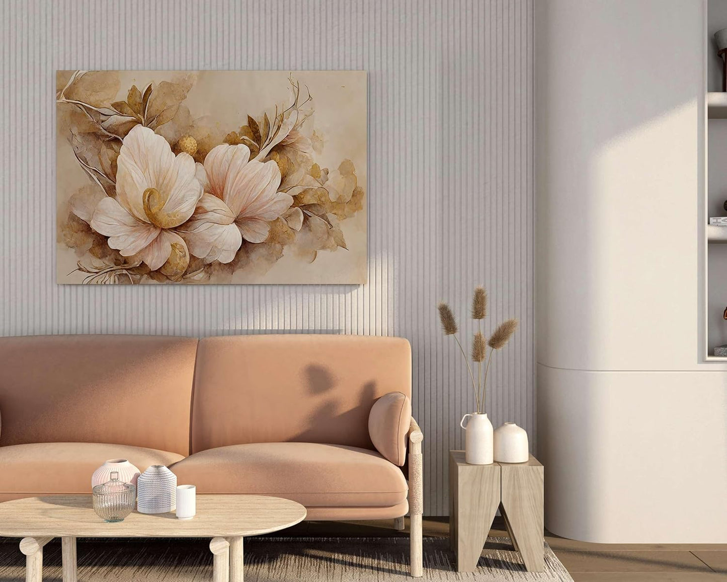 Flower Paintings For Wall Decoration With Frame Canvas Painting For Living Room Bedroom Home Office & Hotels  (34 inch x 22 inch)
