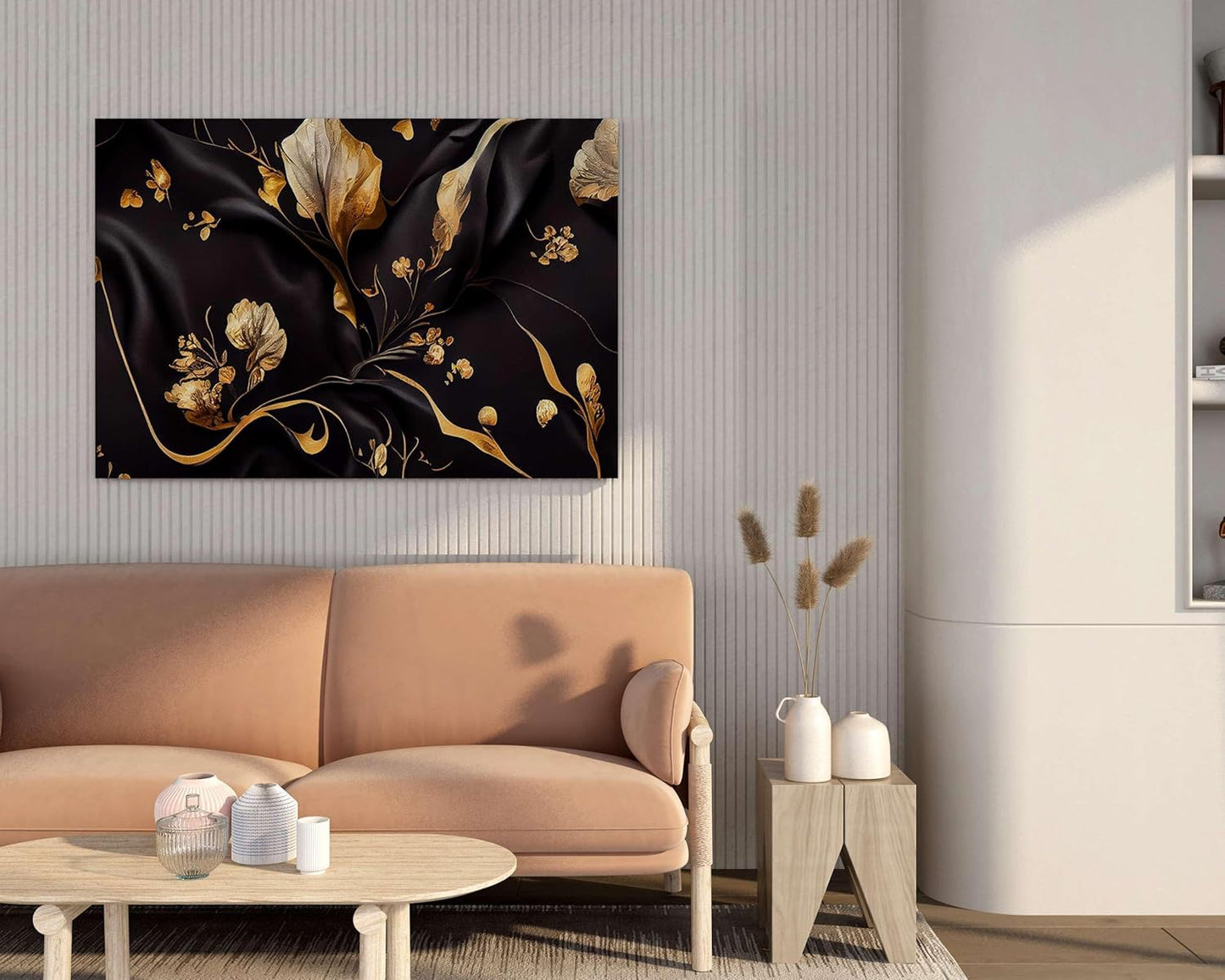 Flower Paintings For Wall Decoration With Frame Canvas Painting For Living Room Bedroom Home Office & Hotels  (34 inch x 22 inch)