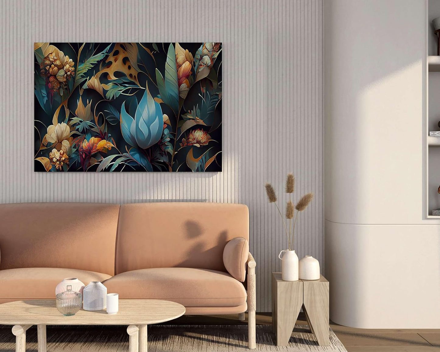 Flower Paintings For Wall Decoration With Frame Canvas Painting For Living Room Bedroom Home Office & Hotels  (34 inch x 22 inch)