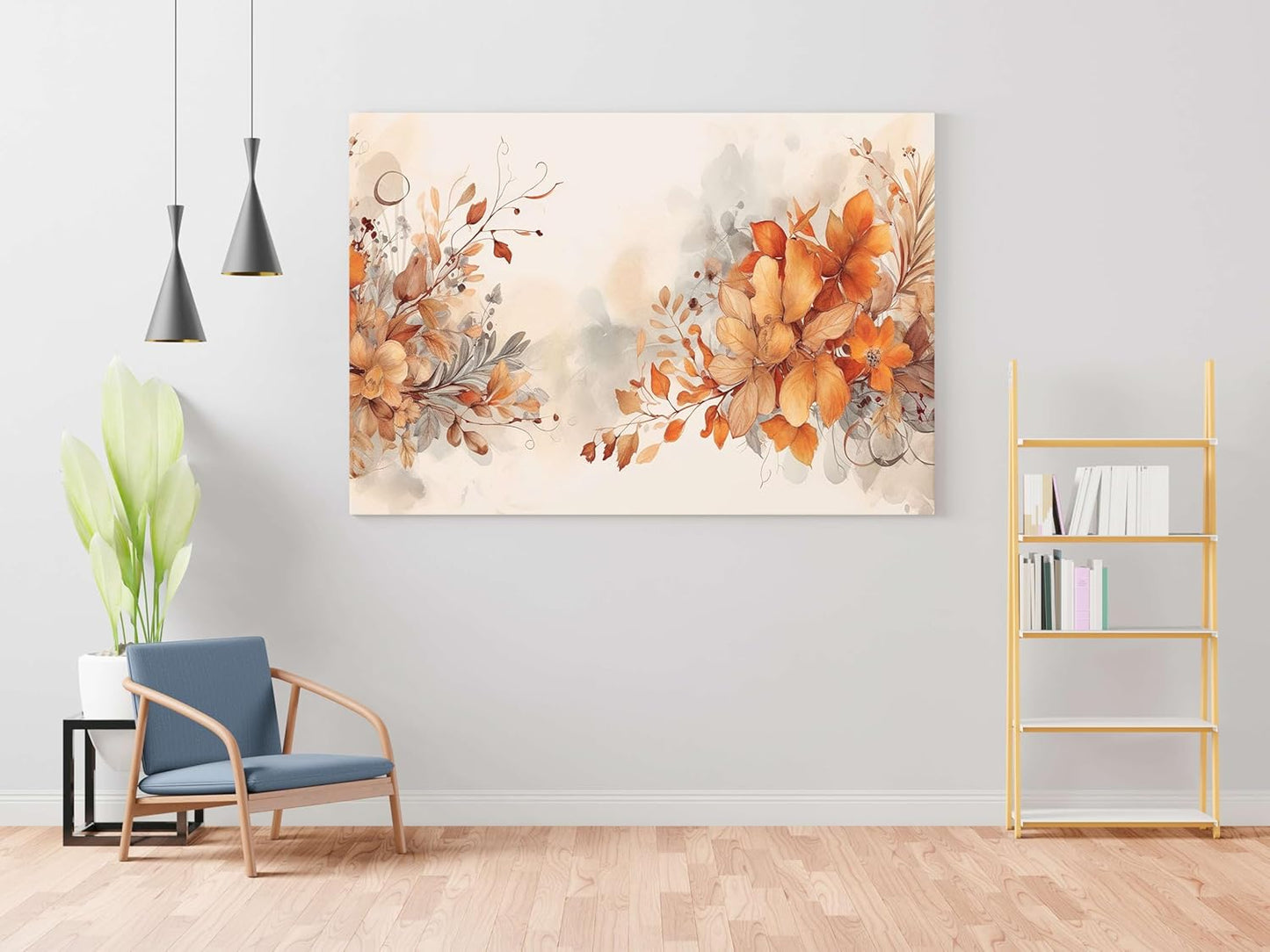 Flower Paintings For Wall Decoration With Frame Canvas Painting For Living Room Bedroom Home Office & Hotels  (34 inch x 22 inch)