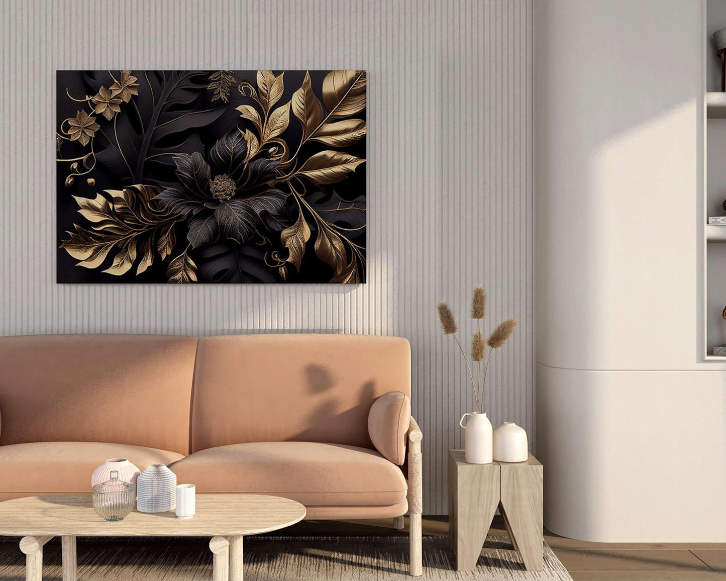 Flower Paintings For Wall Decoration With Frame Canvas Painting For Living Room Bedroom Home Office & Hotels  (34 inch x 22 inch)