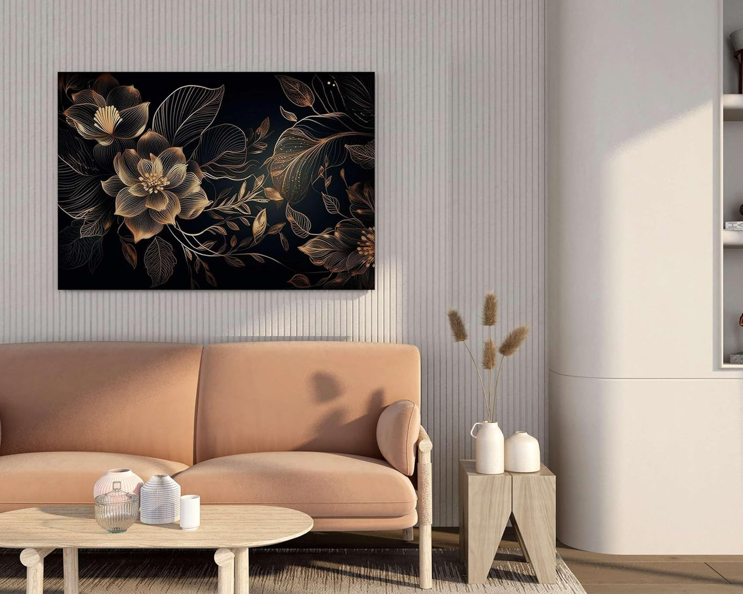 Flower Paintings For Wall Decoration With Frame Canvas Painting For Living Room Bedroom Home Office & Hotels  (34 inch x 22 inch)