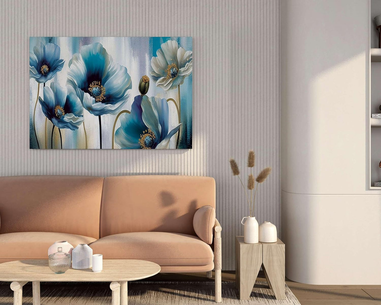 Flower Paintings For Wall Decoration With Frame Canvas Painting For Living Room Bedroom Home Office & Hotels  (34 inch x 22 inch)