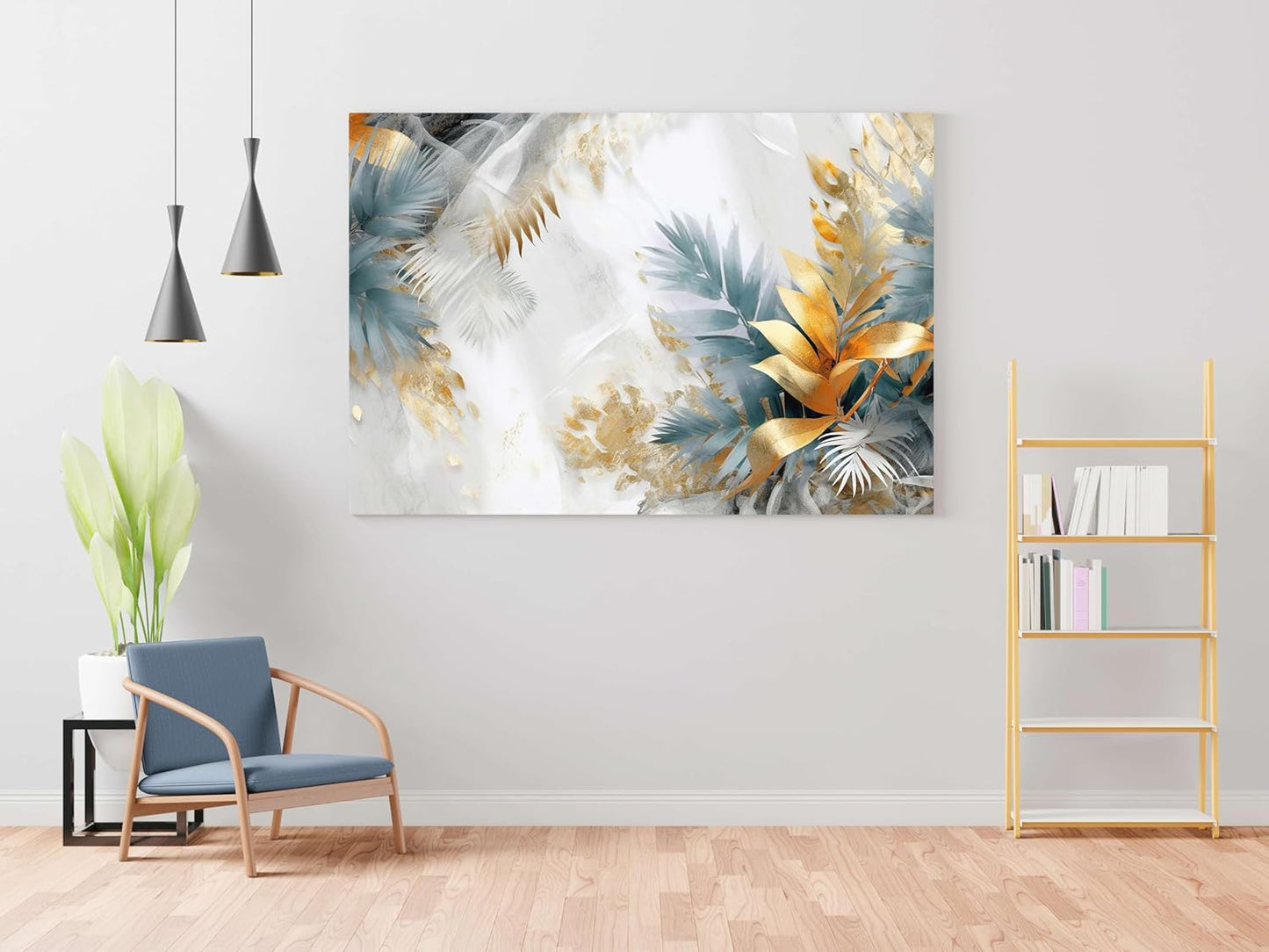 Flower Paintings For Wall Decoration With Frame Canvas Painting For Living Room Bedroom Home Office & Hotels  (34 inch x 22 inch)