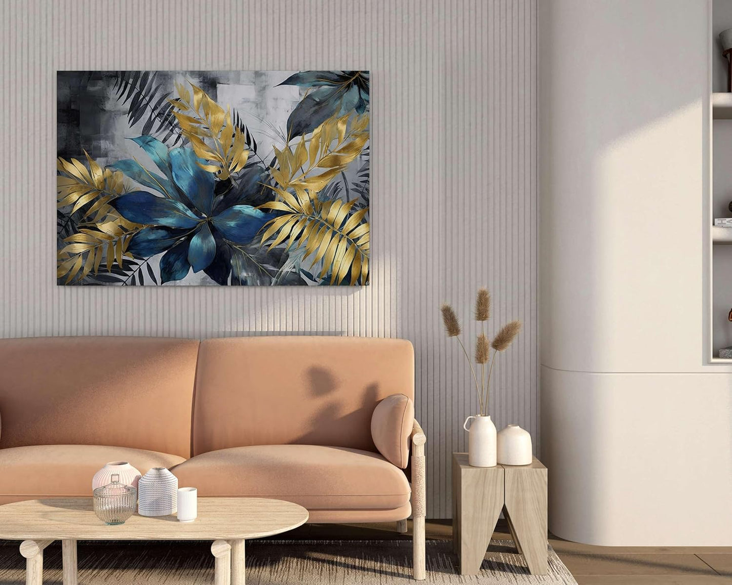 Flower Paintings For Wall Decoration With Frame Canvas Painting For Living Room Bedroom Home Office & Hotels  (34 inch x 22 inch)