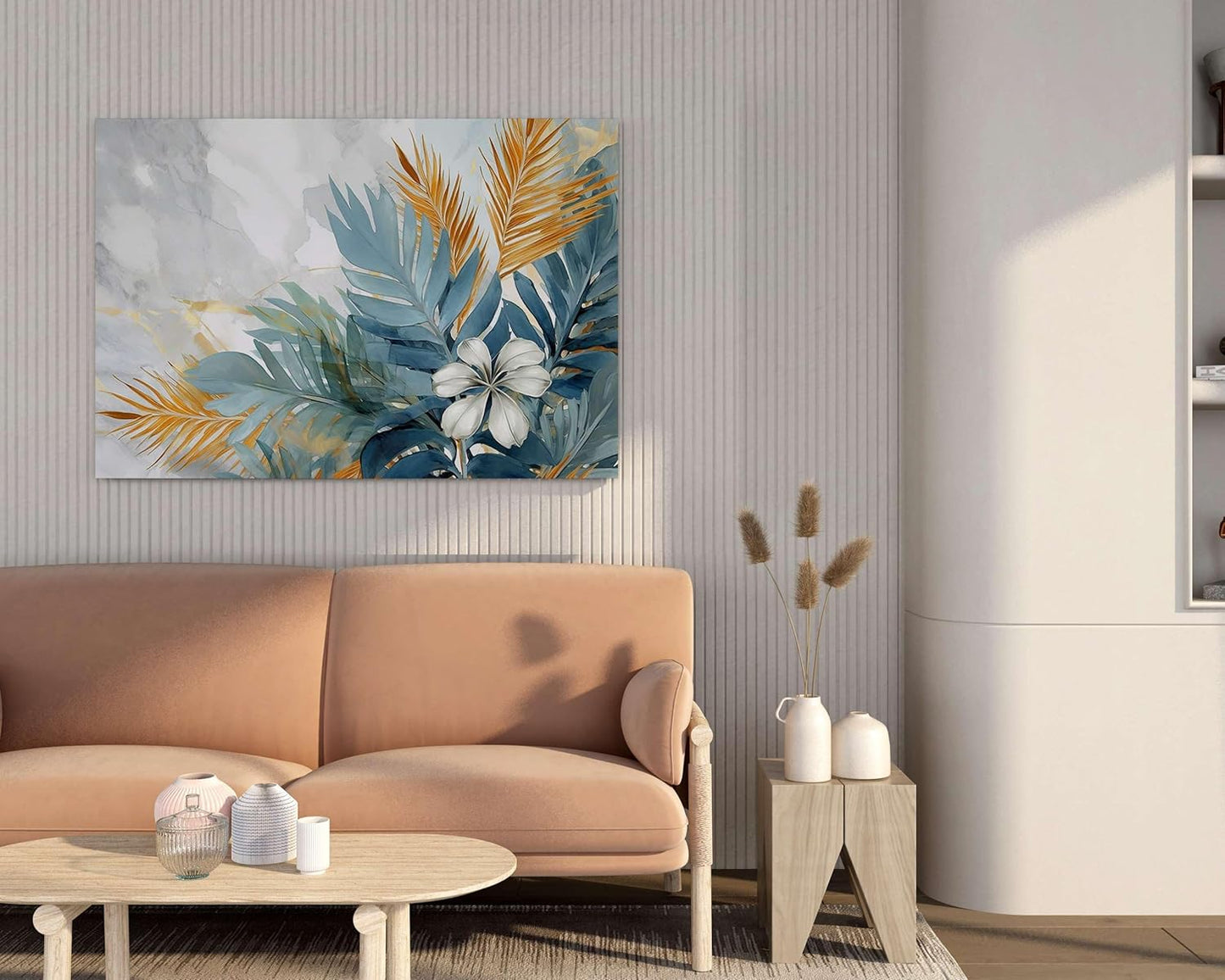 Flower Paintings For Wall Decoration With Frame Canvas Painting For Living Room Bedroom Home Office & Hotels  (34 inch x 22 inch)