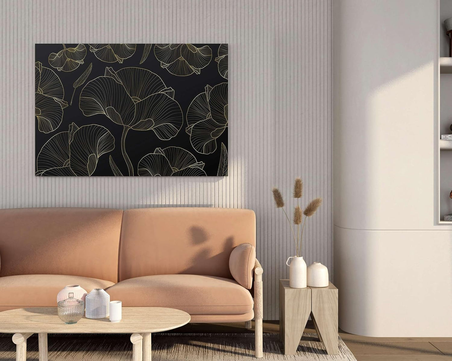 Flower Paintings For Wall Decoration With Frame Canvas Painting For Living Room Bedroom Home Office & Hotels  (34 inch x 22 inch)