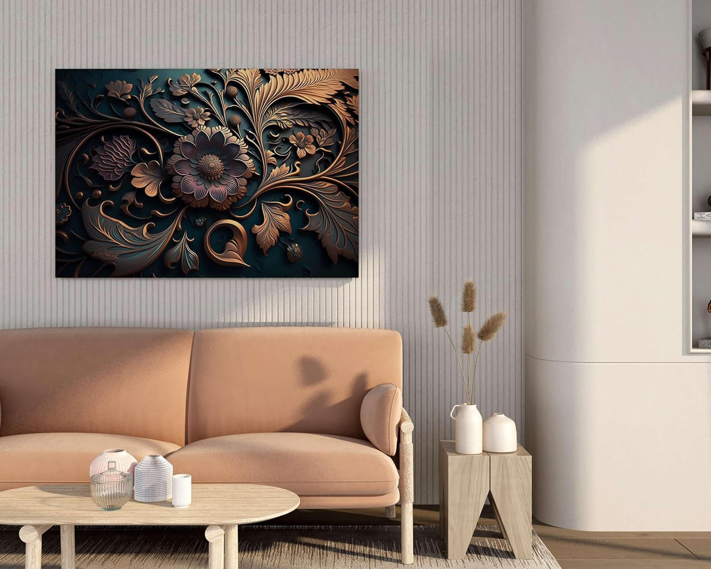 Flower Paintings For Wall Decoration With Frame Canvas Painting For Living Room Bedroom Home Office & Hotels  (34 inch x 22 inch)