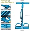 4-Tube Yoga Resistance Band Pedal Puller for Leg and Stomach Exercise Yoga and Home Gym for Men and Women Stretching Band, for Abdomen/Waist/Arm/Leg Stretching Slimming Training Unisex(Multicolor)