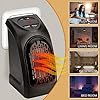 Handy Electric Heater, 400 Watts, Plug-In Heater,Portable Room, Office, Bedroom Warmer with LED Display, Set Temperature, and Stylish Design
