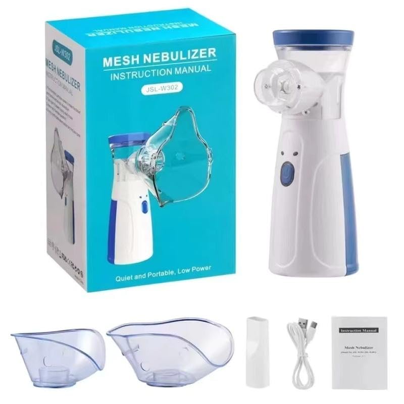 Portable Nebulizer & Humidifier for Baby & Adults | Compact, Silent, Self-Cleaning Machine with Long Battery Life | Effective for Asthma, Cough, Sinus & Allergy Relief at Home