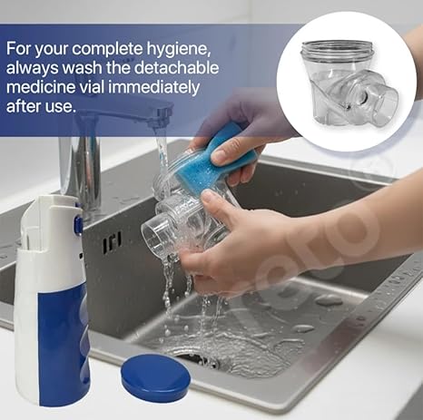 Portable Mesh Nebulizer Machine for Respiratory Care| Silent Operation, USB and Battery Opreated., Adult & Child Use, Fast Relief Angle Fast-Acting Portable Mesh Nebulizer | Quiet, Efficient Mist Therapy for Easy Breathing Anywhere