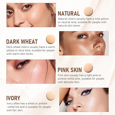 Hydrating Korean Foundation Stick with Built-in Brush | Lightweight, High Coverage, Longwear Makeup for Flawless, Smooth Base – Perfect for Daily Use (Pack of 1)