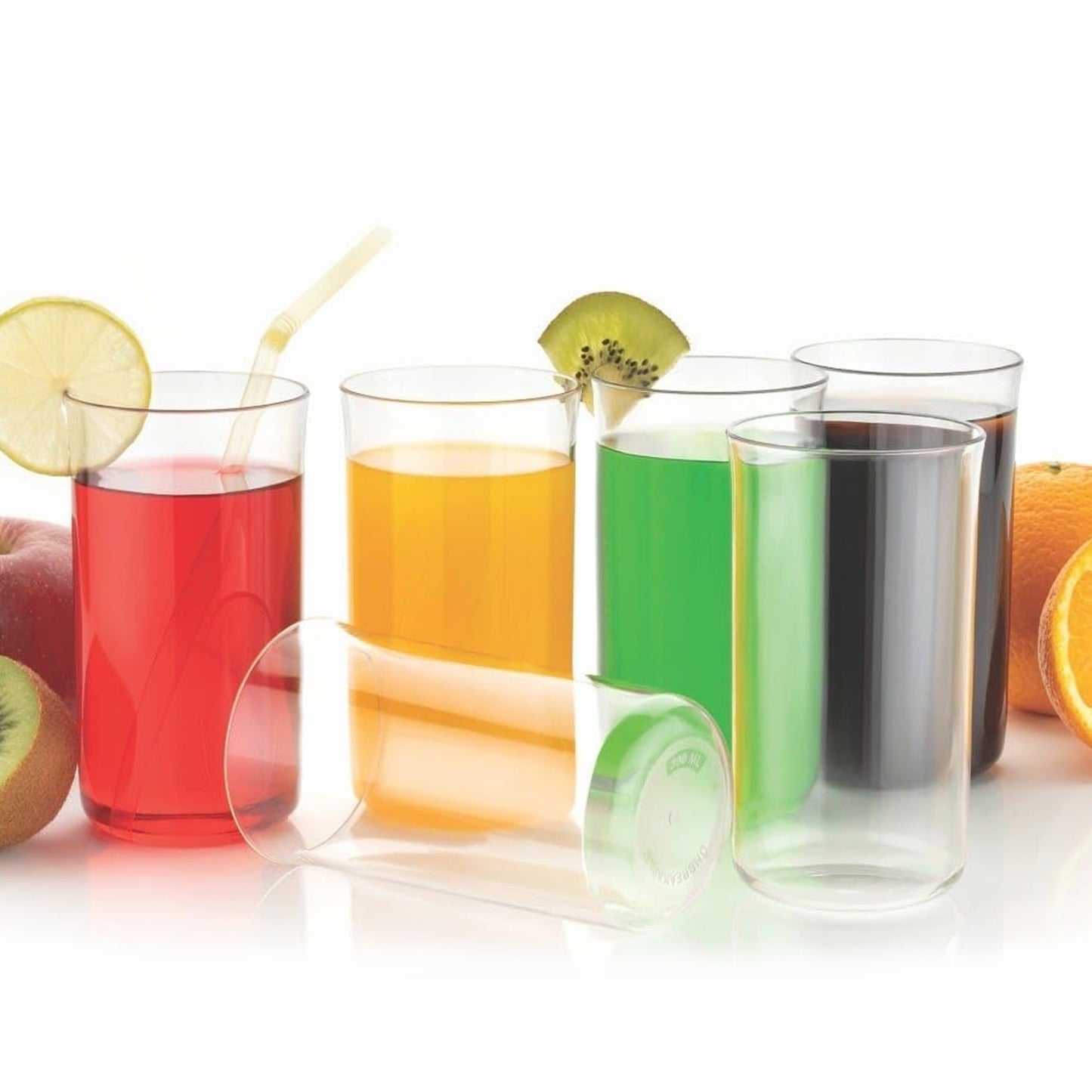 Glossy Plastic Glass Set (6 Pc  300 Ml)