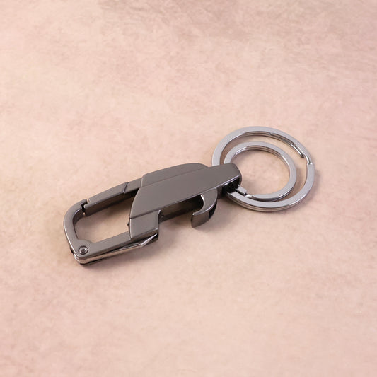 Heavy Duty Metal Key Holder With Secure Lock Keychain (1 Pc)