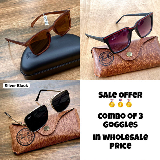 Combo of 3 Premium Fashion Sunglasses - Wholesale Deal