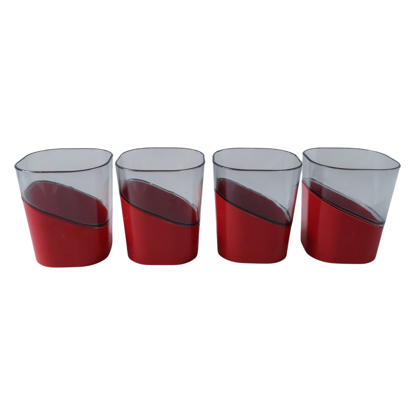 Prexo Stylish Grip Base Plastic Selo Glass (4 Pc Set 300 Ml Each)
