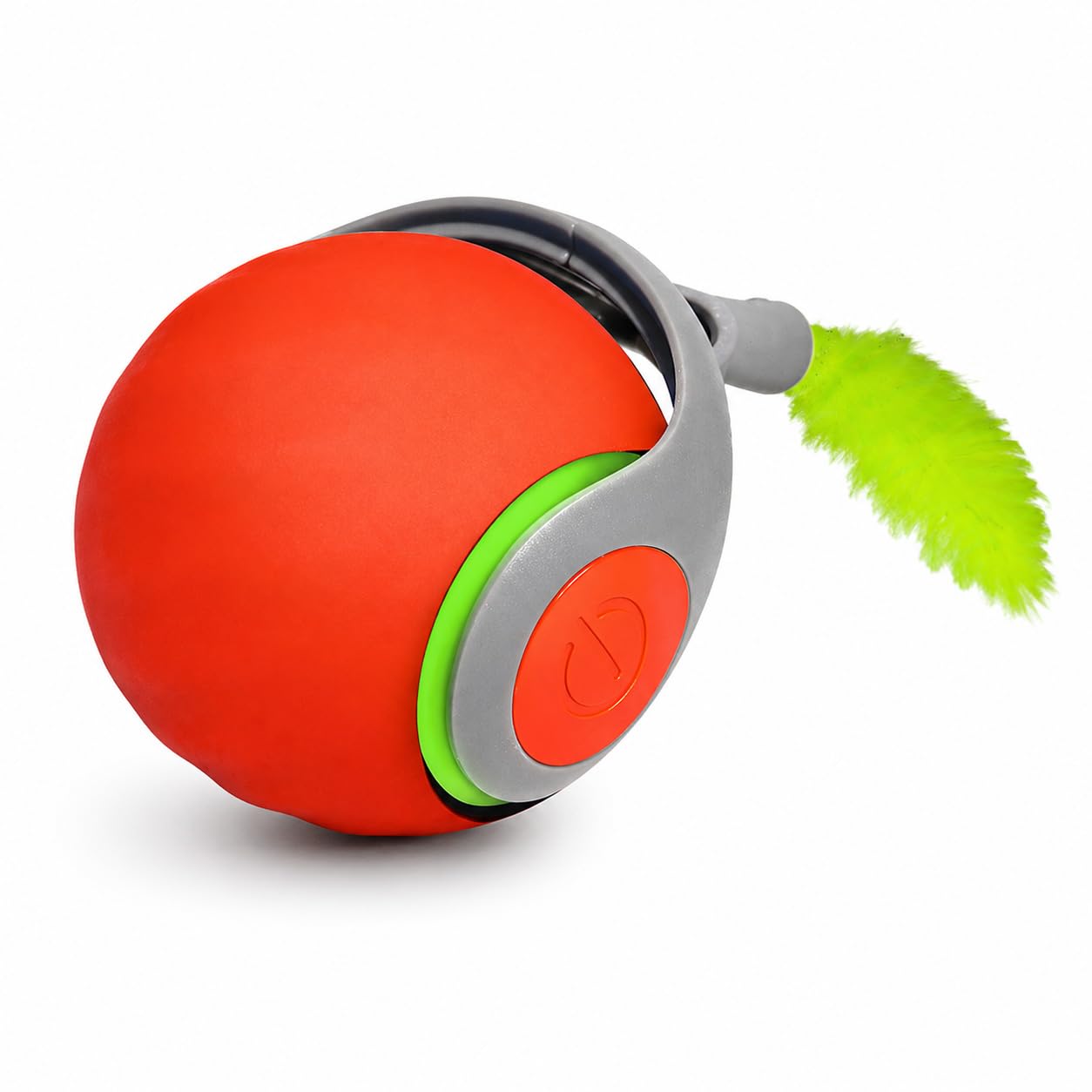 Interactive Electric Automatic Rolling Moving Rechargeable Self Play Stimulation Toy for Cats and Small Dogs - Smart Pet Chase Ball with Speedy Tail Rope for Indoor Multicolour