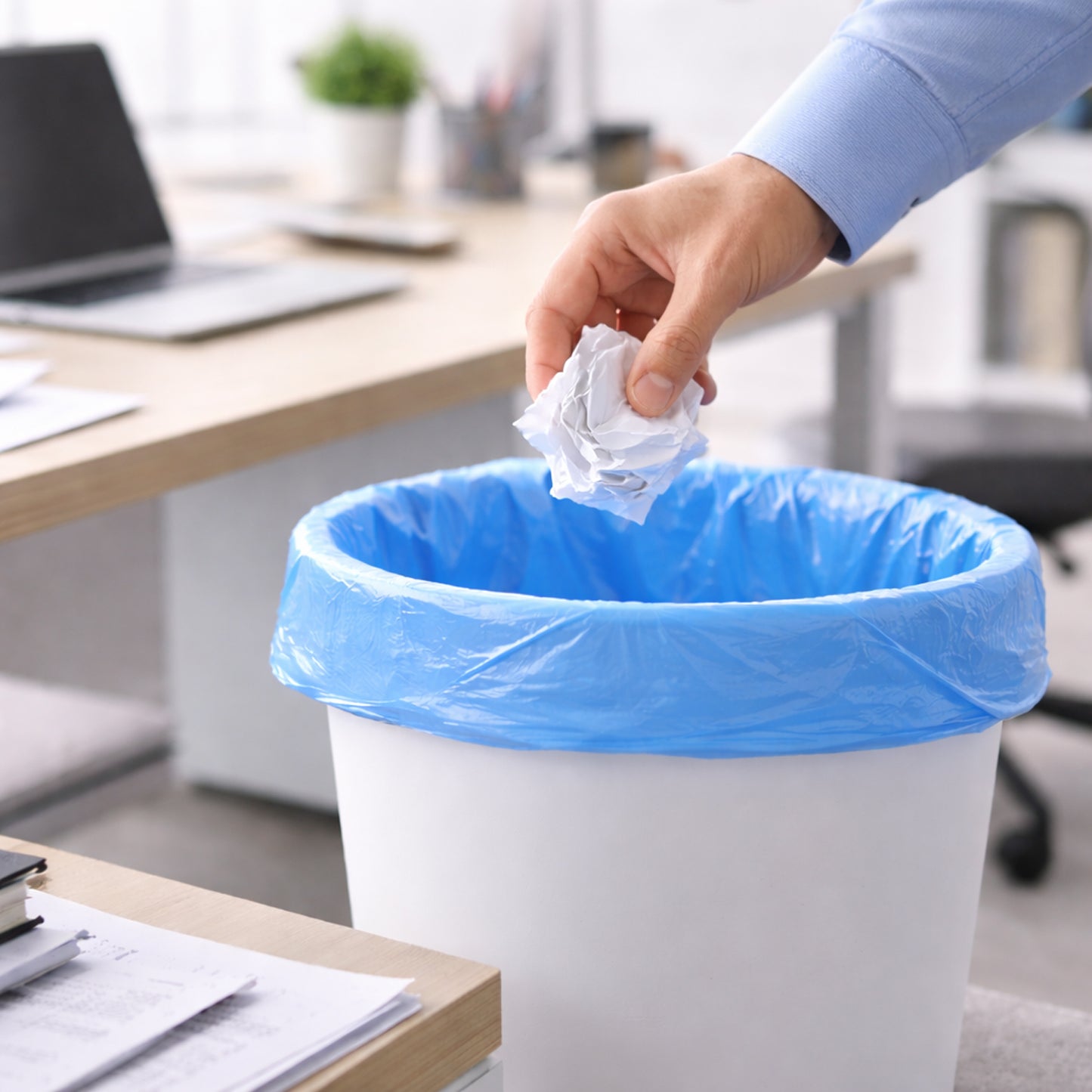 Heavy Duty Garbage Bags Roll Set (45x55 Cm 3 Roll 90 Bag)