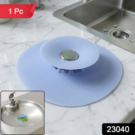 Kitchen Silicone Sink Drain Cover Strainer With Suction Cup 1 Pc