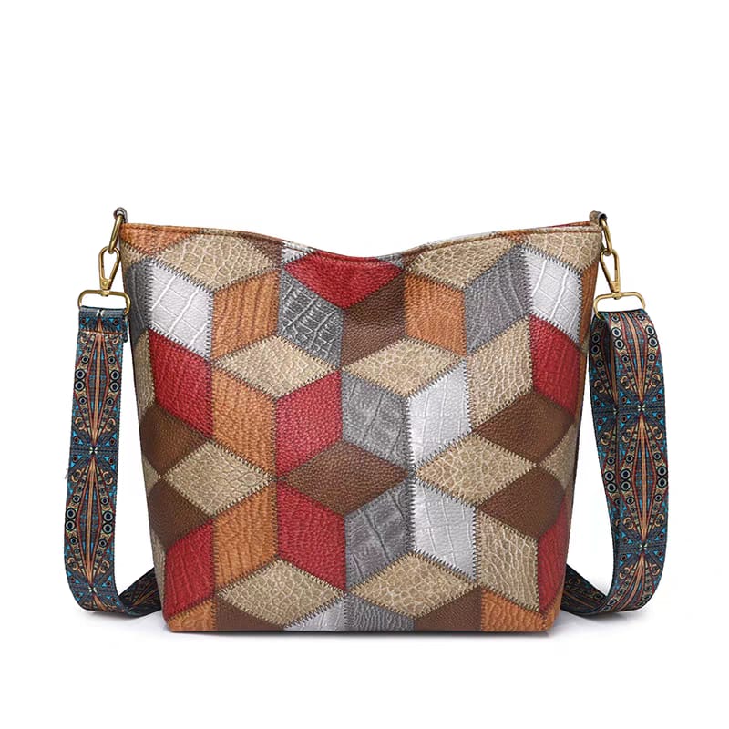 Premium 2-Piece Combo: Imported Multi-Color Tote Bag Set – High-Quality PU Leather