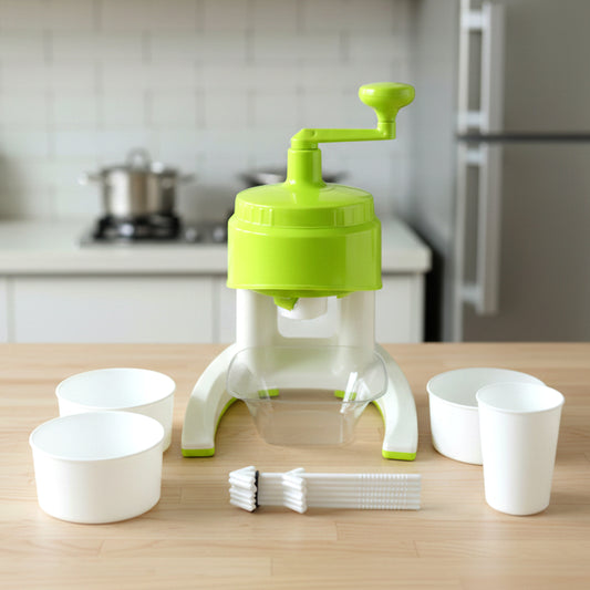 Manual Hand Crank Ice Crusher Snow Maker Machine (1 Set Mix Color)