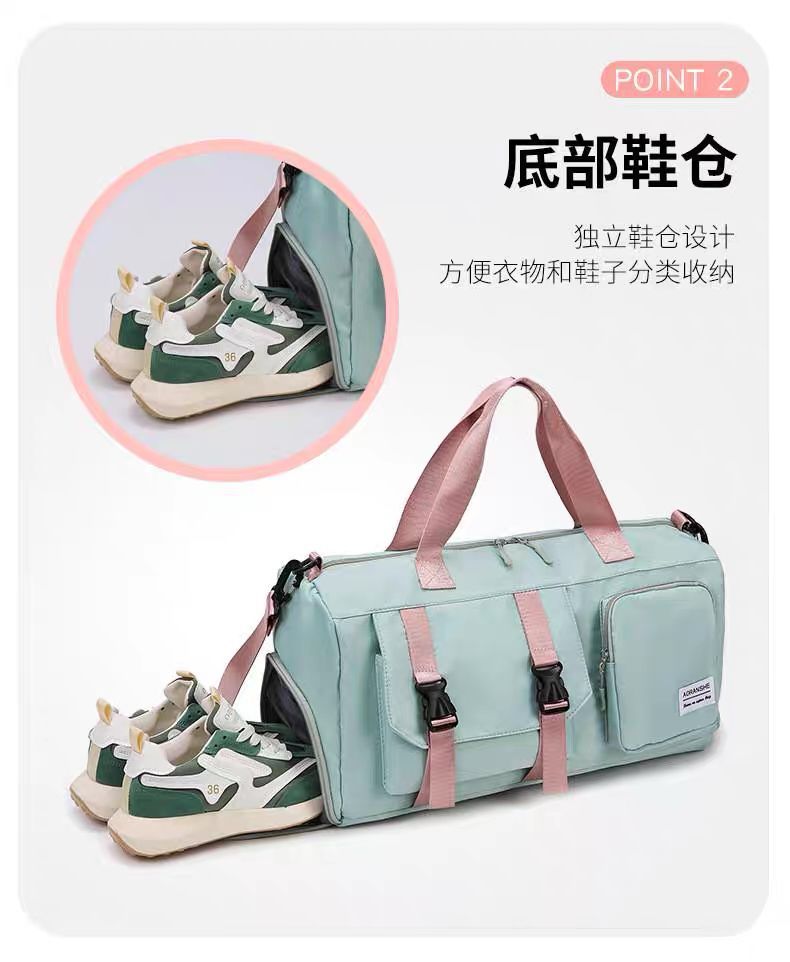 Unisex Waterproof Duffle Bag for Gym & Travel | Large Capacity Weekend Shoulder Bag with Separate Shoe Compartment | Multifunctional Luggage Bag for Women & Men | Ideal for Yoga, Maternity & Business Trips