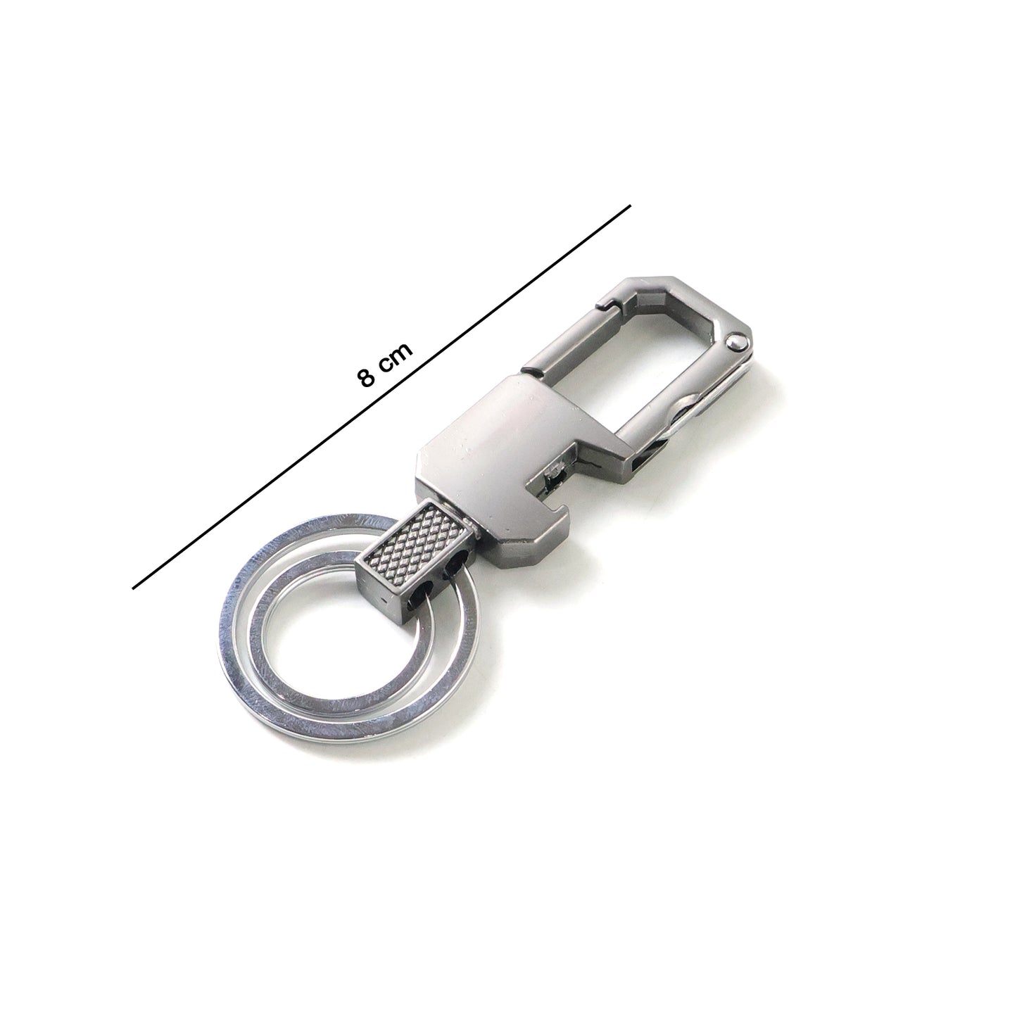Premium Metal Key Holder With Secure And Stylish Keychain (1 Pc)
