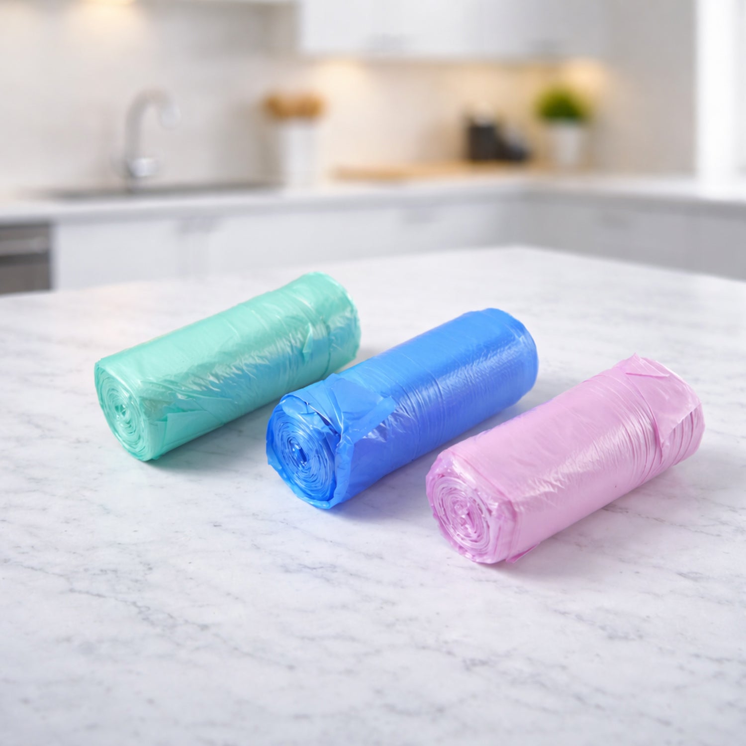 Heavy Duty Garbage Bags Roll Set (45x55 Cm 3 Roll 90 Bag)
