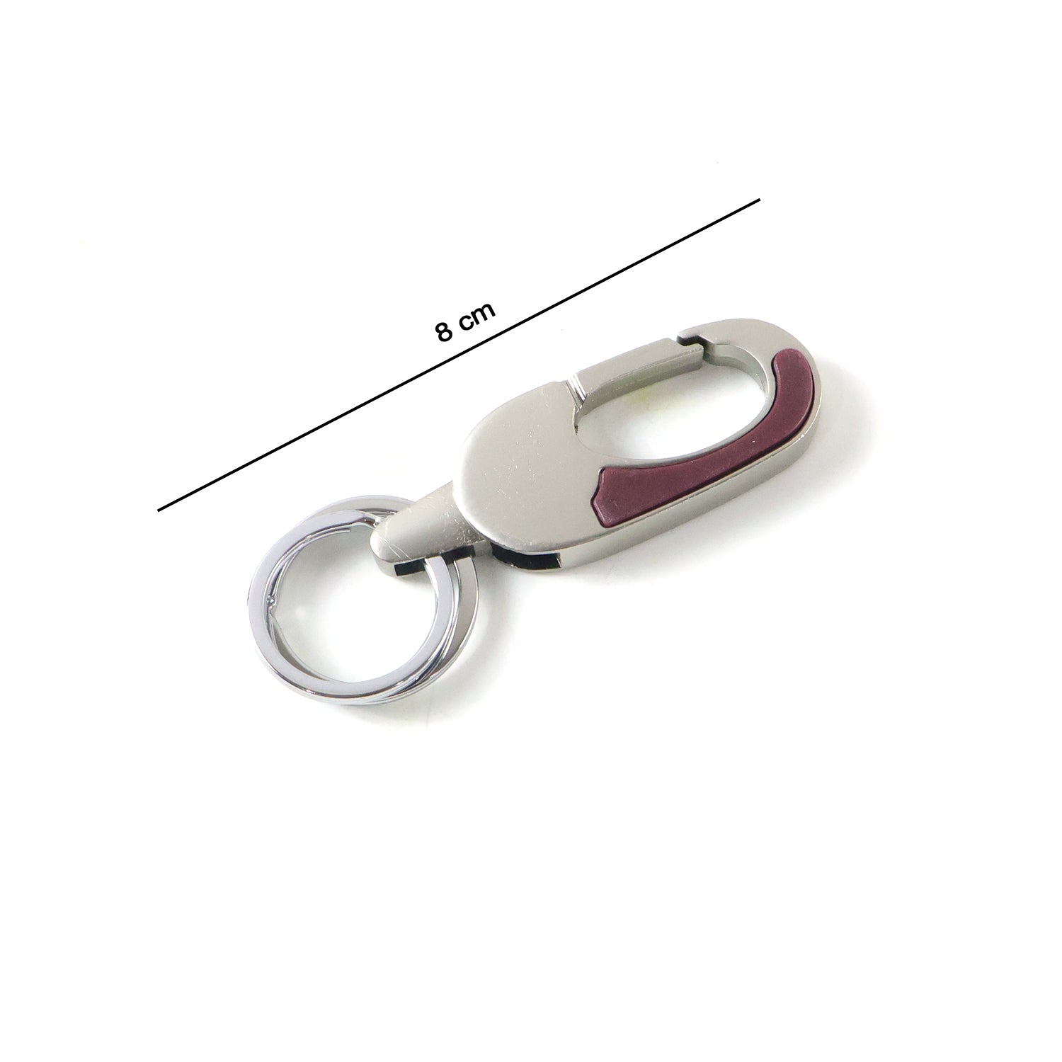 Premium Stainless Steel Carabiner Keychain With Secure Locking Clip 1 Pc