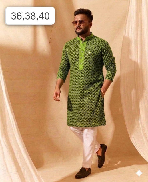 SWASTIK Men’s Designer Reyon Kurta Pajama Set (AK47) | Stylish Ethnic Wear Kurta for Men | Wedding, Festive & Party Wear (M-XXL)