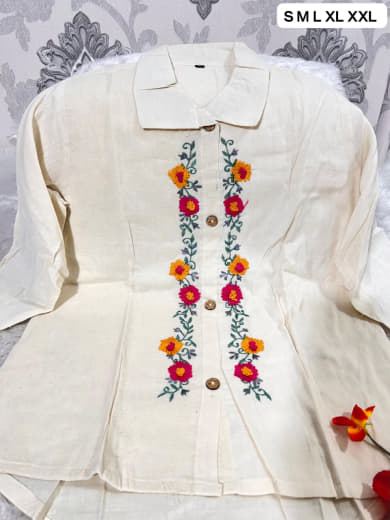 Shivam Hub Women's Pure Khadi Cotton Short Top with Cotton Lining – Premium Casual & Ethnic Wear