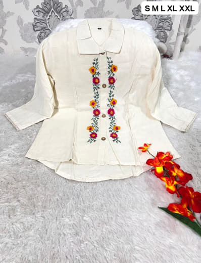 Shivam Hub Women's Pure Khadi Cotton Short Top with Cotton Lining – Premium Casual & Ethnic Wear