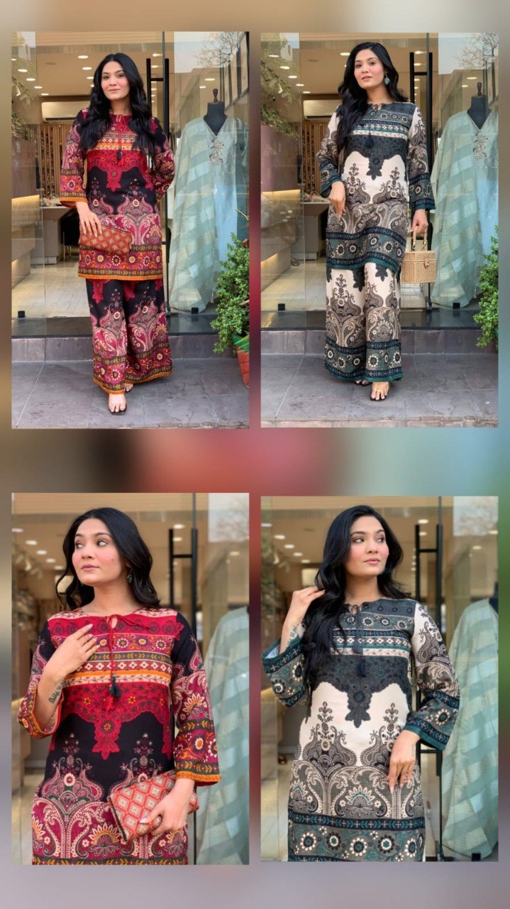 Designer Co-Ords set in * kurti digital print paired with Ankle length pant* giving perfect outfit and deliberate choice about your look
