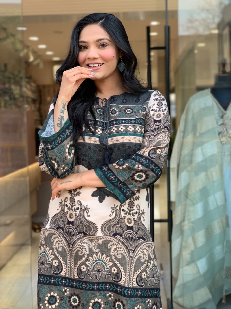 Designer Co-Ords set in * kurti digital print paired with Ankle length pant* giving perfect outfit and deliberate choice about your look