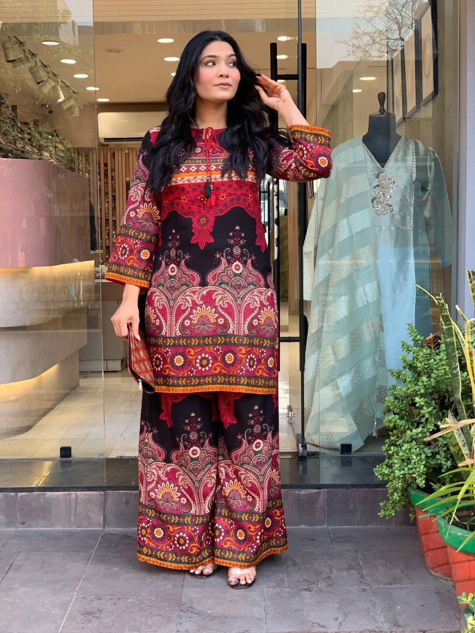 Designer Co-Ords set in * kurti digital print paired with Ankle length pant* giving perfect outfit and deliberate choice about your look