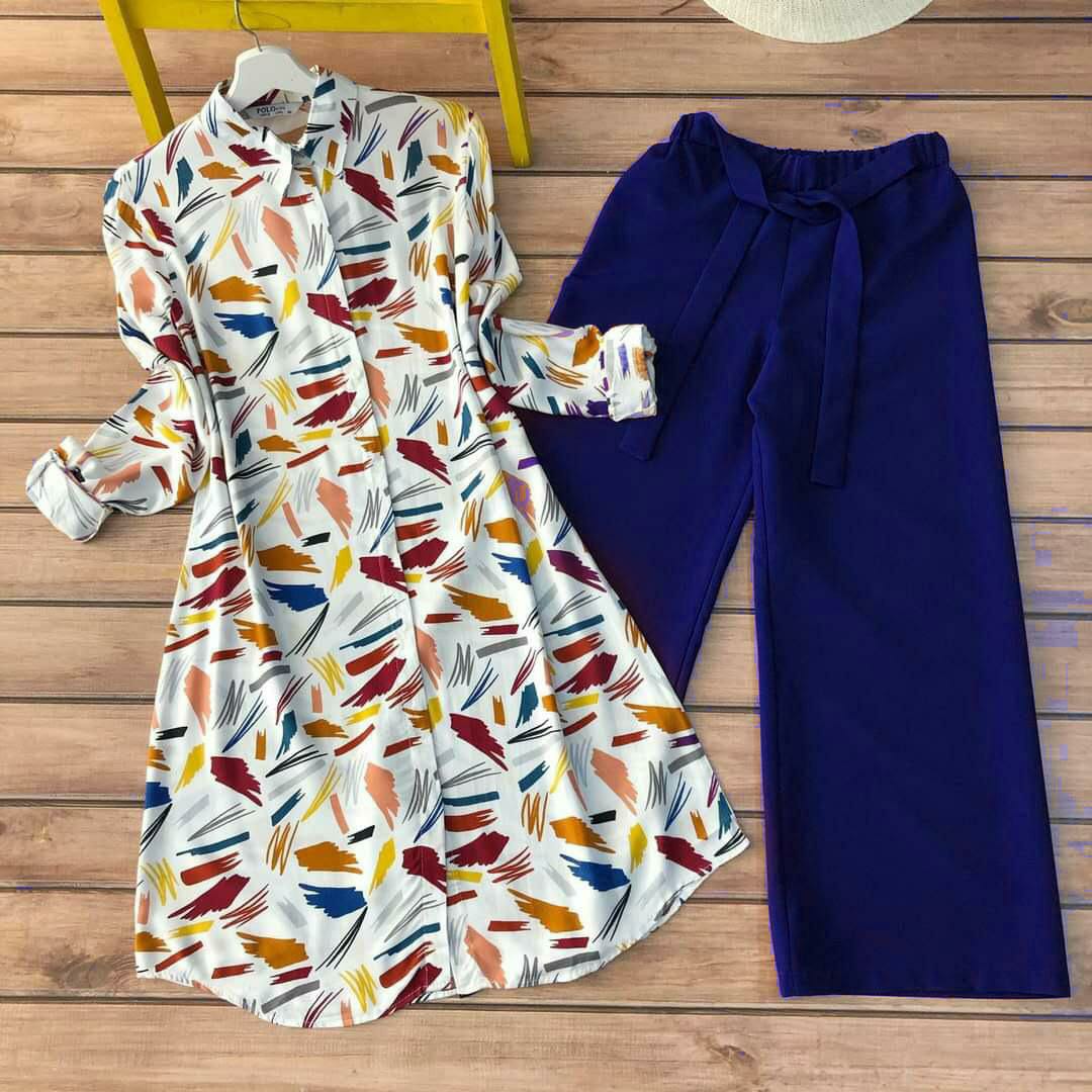 Women Rayon Kurti with Stretchable Lycra Palazzo Set | Digital Print Kurti Plazzo Set | Casual & Daily Wear