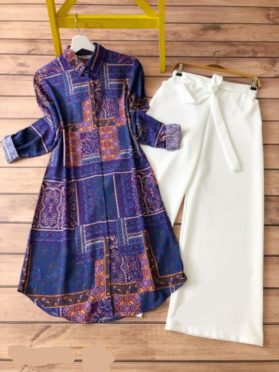 Women Rayon Kurti with Stretchable Lycra Palazzo Set | Digital Print Kurti Plazzo Set | Casual & Daily Wear