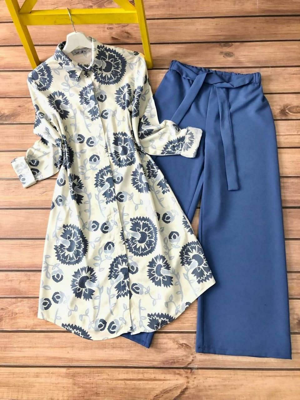 Women Rayon Kurti with Stretchable Lycra Palazzo Set | Digital Print Kurti Plazzo Set | Casual & Daily Wear
