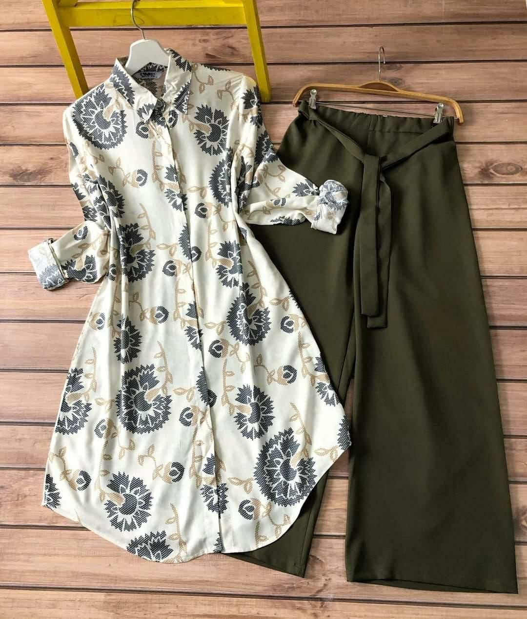 Women Rayon Kurti with Stretchable Lycra Palazzo Set | Digital Print Kurti Plazzo Set | Casual & Daily Wear