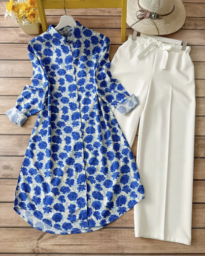 Shivam Hub Women's Rayon Kurti Set – Premium Ready to Wear Ethnic Outfit (Style 3)