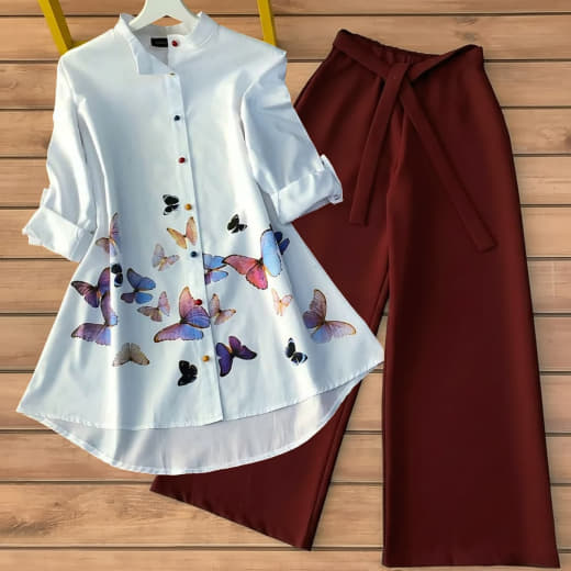 Shivam Hub Women's Poly Rayon Co-ord Set – Fully Stitched Premium Ethnic Wear