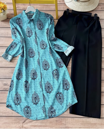 Shivam Hub Women's Rayon Kurti Set – Premium Ready to Wear Ethnic Outfit (Style 5)
