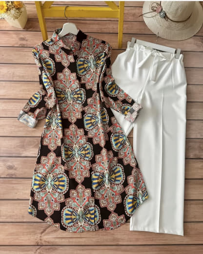 Shivam Hub Women's Rayon Kurti Set – Premium Ready to Wear Ethnic Outfit (Style 5)