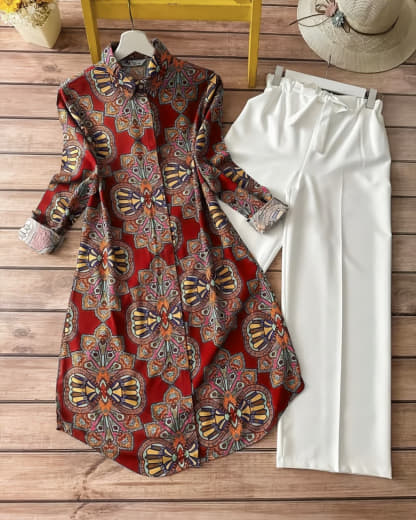 Shivam Hub Women's Rayon Kurti Set – Premium Ready to Wear Ethnic Outfit (Style 5)