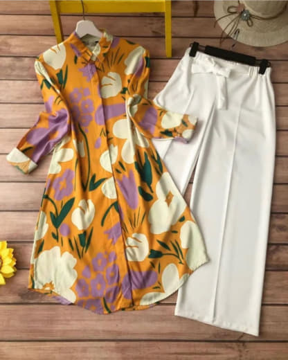 Shivam Hub Women's Rayon Kurti Set – Premium Ready to Wear Ethnic Outfit (Style 6)