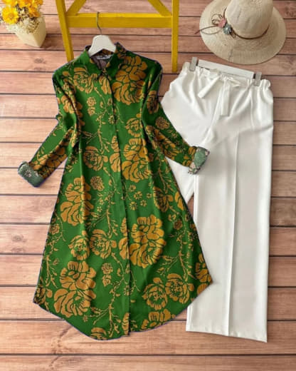 Shivam Hub Women's Rayon Kurti Set – Premium Ready to Wear Ethnic Outfit (Style 7)